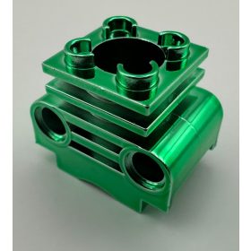   2850b Chrome Green Technic Engine Cylinder  Custom Chromed by Bubul
