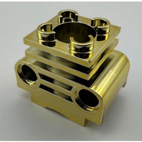   2850b Chrome Gold Technic Engine Cylinder  Part 2850b   Custom chromed by Bubul