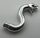 28588 Chrome Silver Snake Head with Open Mouth, Fangs and Curved Neck with Bar  28588  Custom Chromed by BUBUL