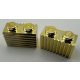 2877 | Chrome Gold Brick, Modified 1 x 2 with Grille | Custom Chromed by Bubul