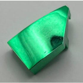   29119 Chrome Green Wedge 2 x 1 with Stud Notch Right Custom Chromed by BUBUL