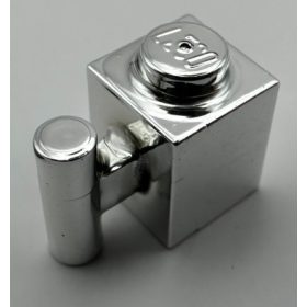   2921 | Chrome Silver Brick, Modified 1 x 1 with Handle | Custom Chromed by Bubul