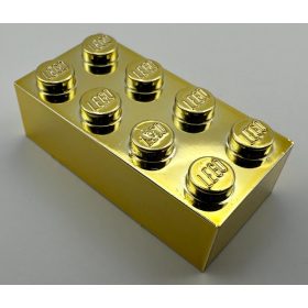 3001 | Chrome Gold Brick 2 x 4 | Custom Chromed by Bubul