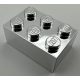 3002 | Chrome Silver Brick 2 x 3 | Custom Chromed by BUBUL