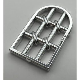   30045 Chrome Silver Window 1 x 2 x 2 2/3 Pane Twisted Bar with Rounded Top   Custom Chromed by Bubul