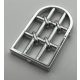 30045 Chrome Silver Window 1 x 2 x 2 2/3 Pane Twisted Bar with Rounded Top   Custom Chromed by Bubul