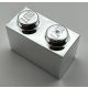3004 | Chrome Silver Brick 1 x 2 or 3065 | Custom Chromed by Bubul