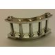 Chrome Silver Fence Spindled 4 x 4 x 2 Quarter Round    number: 30056  Custom Chromed by Bubul