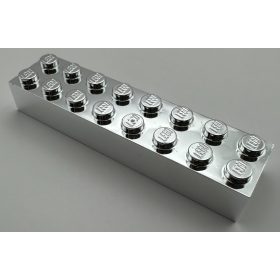  3007 Chrome Silver Brick 2 x 8 or 93888  Custom Chromed by BUBUL