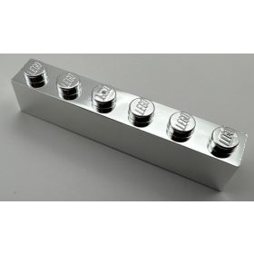 3009 | Chrome Silver Brick 1 x 6 | Custom Chromed by BUBUL