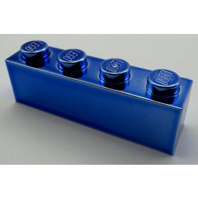 3010 | Chrome Blue Brick 1 x 4 | Custom Chromed by BUBUL