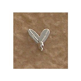   Chrome Silver Minifig, Plume Feathers with Pin    Part:30126 chromed by Bubul