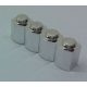 Chrome Silver Brick, Modified 1 x 4 Log  Part: 30137 Custom Chromed by Bubul