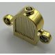 30147 Chrome Gold Vehicle, Grille 1 x 2 x 2 Round Top with Lights  Custom Chromed by Bubul