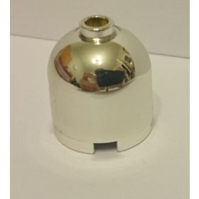   30151 Chrome Silver Brick, Round 2 x 2 x 1 2/3 Dome Top - Blocked Open Stud  30151 a Custom Chromed by BUBUL