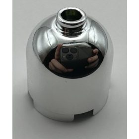   Chrome Silver Brick, Round 2 x 2 x 1 2/3 Dome Top - Hollow Stud  30151 30151b Custom Chromed by BUBUL