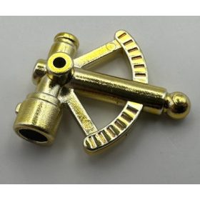   30154 Chrome Gold Minifigure, Utensil Sextant / Quadrant  30154 Custom Chromed by BUBUL