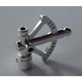   30154 Chrome Silver Minifigure, Utensil Sextant / Quadrant  30154 Custom Chromed by BUBUL