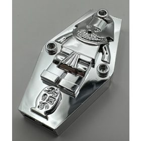  30164 Chrome Silver Container, Coffin Lid with Mummy Relief Plain (Sarcophagus)  Custom Chromed by Bubul
