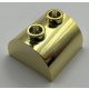 30165 Chrome Gold Brick, Modified 2 x 2 Curved Top with 2 Top Studs  Custom Chromed by BUBUL