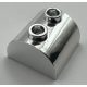 30165 Chrome Silver Brick, Modified 2 x 2 Curved Top with 2 Top Studs  Part:30165  Custom Chromed by Bubul