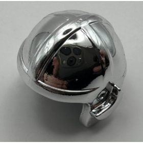   30171 Chrome Silver Minifig, Headgear Cap, Aviator   Custom Chromed by Bubul