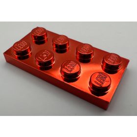 3020 Chrome RED Plate 2 x 4  Custom Chromed by BUBUL
