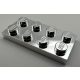 3020 Chrome Silver Lego Plate 2 x 4 Custom Chromed by BUBUL