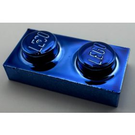 3023 | Chrome Blue Plate 1 x 2 | Custom Chromed by Bubul
