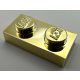 3023 | Chrome Gold Plate 1 x 2 | Custom Chromed by Bubul