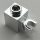 30241 Chrome Silver Brick, Modified 1 x 1 with Clip Vertical   30241 30241b  60475 Custom Chromed by BUBUL