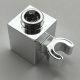 30241 Chrome Silver Brick, Modified 1 x 1 with Clip Vertical   30241 30241b  60475 Custom Chromed by BUBUL