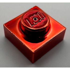 3024 | Chrome Red Plate 1 x 1 | Custom Chromed by BUBUL