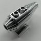 30358 | Chrome Silver Engine, Strakes, 2 Top Studs, 2 x 2 Bottom Tile | Custom Chromed by Bubul