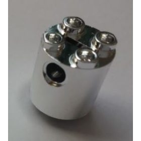   30361 Chrome Silver Brick, Round 2 x 2 x 2 Robot Body - with Bottom Axle Holder x Shape x Orientation  30361b Custom Chromed by Bubul