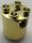 30361 Chrome Gold Brick, Round 2 x 2 x 2 Robot Body - with Bottom Axle Holder x Shape x Orientation  30361b Custom Chromed by Bubul