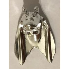   30371 Chrome Silver Minifigure, Head Modified SW Gungan Type 1 Jar Jar Binks  Custom Chromed by BUBUL