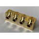 30414 Chrome GOLD Brick, Modified 1 x 4 with 4 Studs on 1 Side Custom Chromed by BUBUL