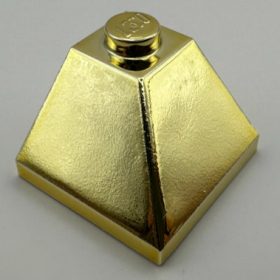   3045 Chrome GOLD Slope 45 2 x 2 Double Convex  3045 Custom Chromed by BUBUL