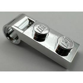   3172 Chrome Silver Plate, Modified 1 x 2 with Pin Hole on End Custom Chromed by Bubul