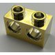 32000 | Technic, Brick 1 x 2 with Holes | Custom Chromed by Bubul