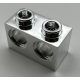 32000 | Chrome Silver Technic, Brick 1 x 2 with Holes | Custom Chromed by Bubul