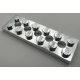 32001 | Chrome Silver Technic, Plate 2 x 6 with 5 Holes | Custom Chromed by Bubul