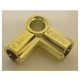 32014 Chrome Gold Technic, Axle and Pin Connector Angled #6 - 90 degrees  Custom Chromed by BUBUL