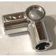 Chrome Silver Technic, Axle and Pin Connector Angled #6 - 90 degrees  32014 Custom Chromed by BUBUL