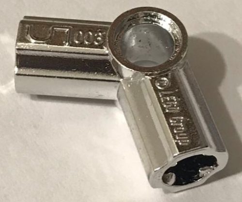 32015 | Chrome Silver Technic, Axle and Pin Connector Angled #5 - 112.5 degrees | Custom Chromed by BUBUL