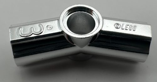 32016 | Chrome Silver Technic, Axle and Pin Connector Angled #3 - 157.5 degrees | Custom Chromed by BUBUL
