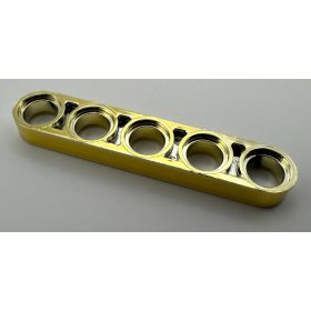   32017 | Chrome GOLD Technic, Liftarm 1 x 5 Thin | Custom Chromed by BUBUL