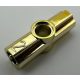 32034 | Chrome Gold Technic, Axle and Pin Connector Angled #2 - 180 degrees | Custom Chromed by BUBUL
