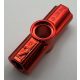 32034 | Chrome Red Technic, Axle and Pin Connector Angled #2 - 180 degrees | Custom Chromed by BUBUL